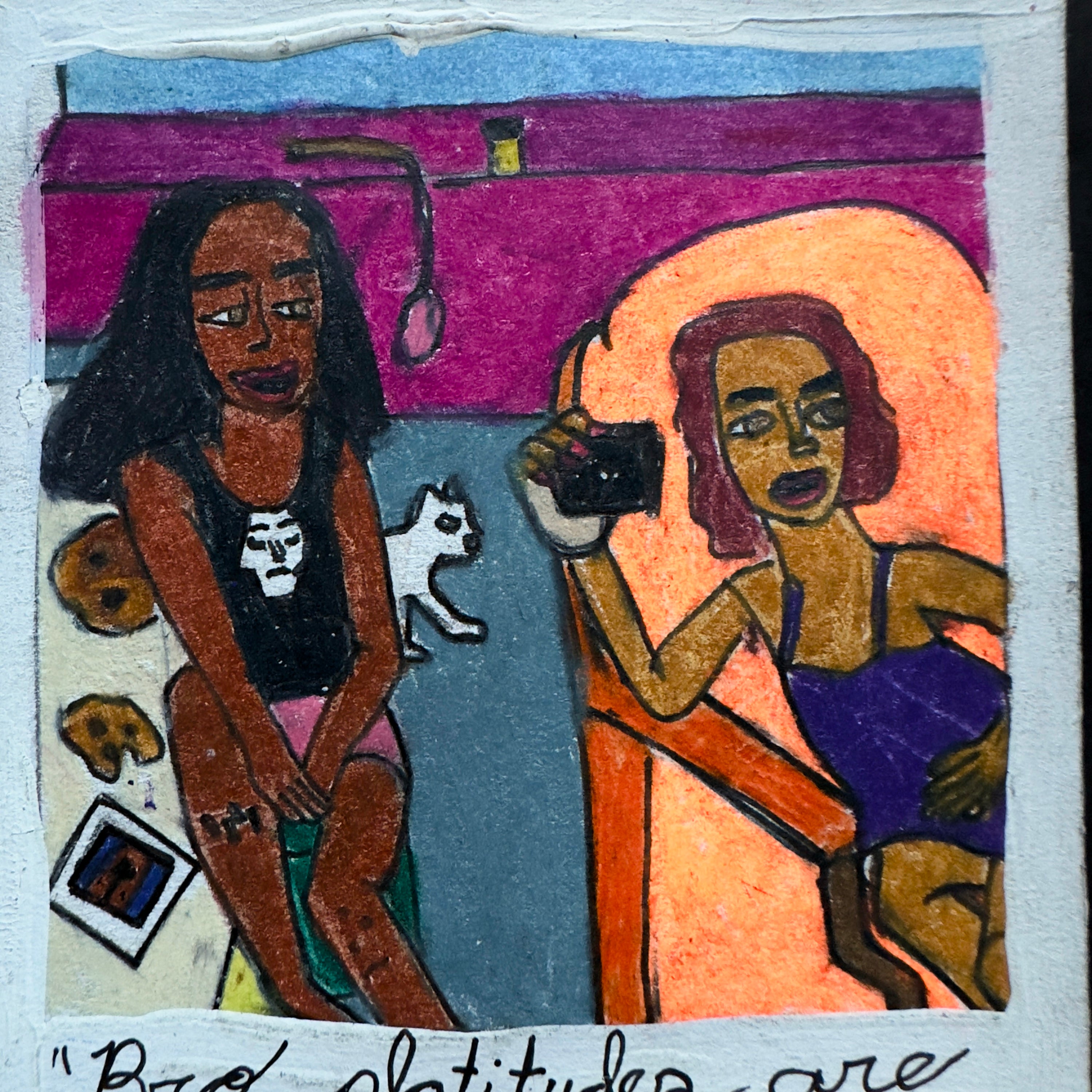 « Frère, les platitudes, c'est nul ! » — Prismacolor &amp; Acrylique