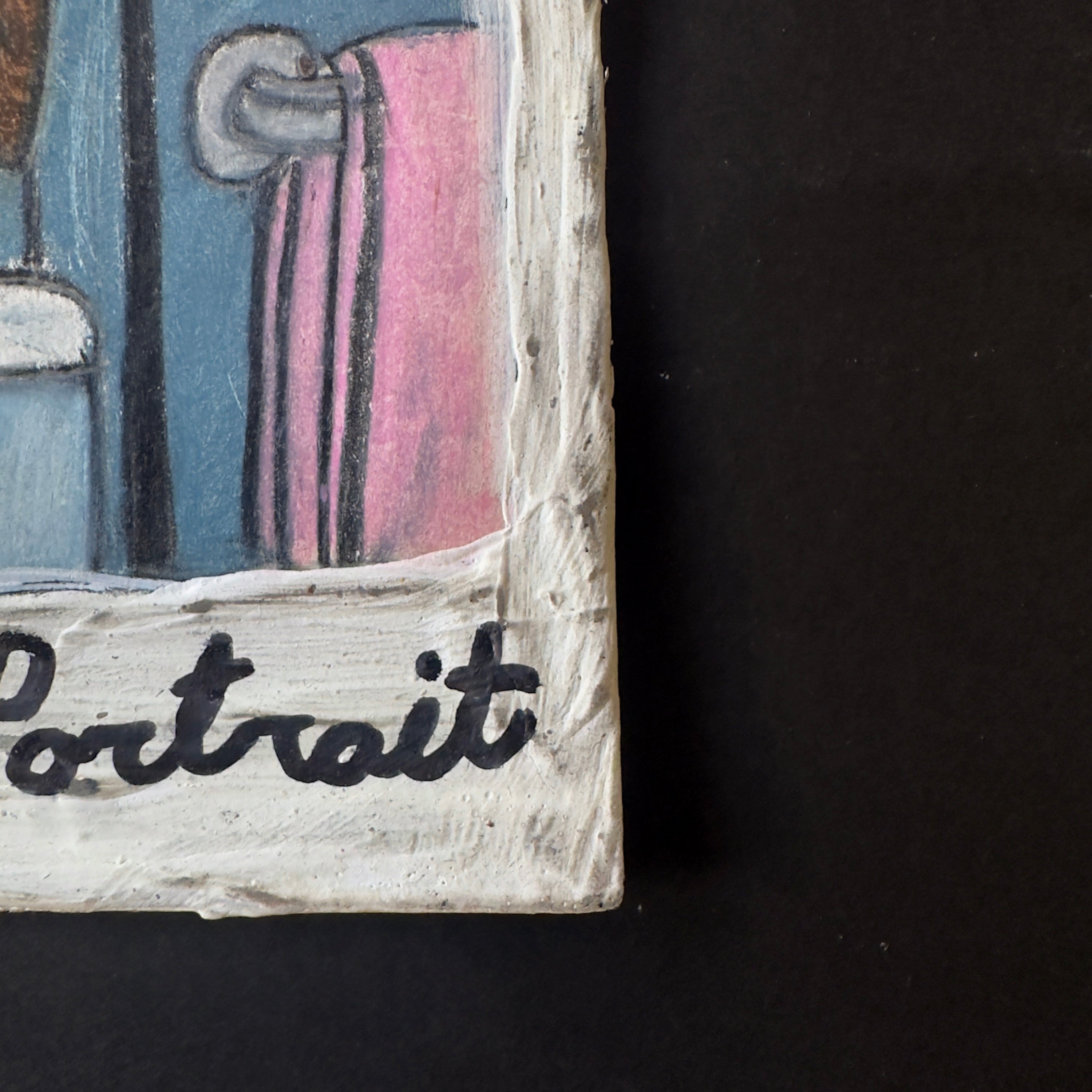 Autoportrait, Prismacolor et encre