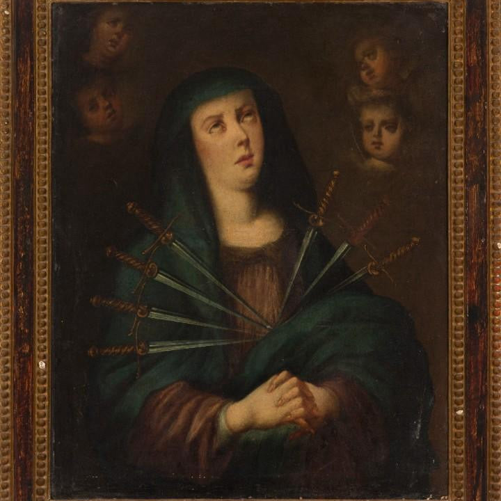 Artista anónimo — Virgen de los Dolores (Escuela Barroca Sevillana, siglo XVII)