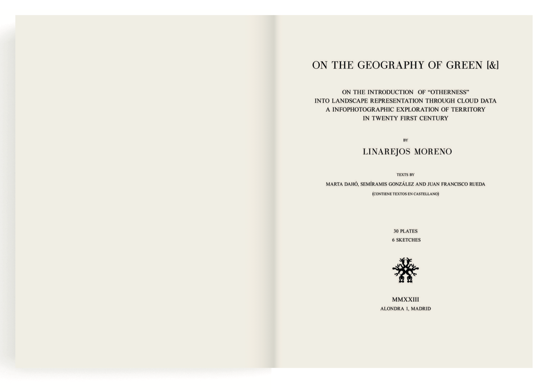 On the Geography of Green [&] — Linarejos Moreno —Editorial RM, 2024