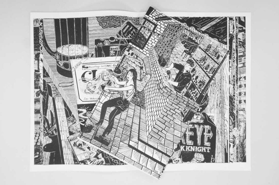 Knüller Woodcut — Gabriela Jolowicz, Garaje Pelícano, Ediciones Cabeza de Chorlito 2017