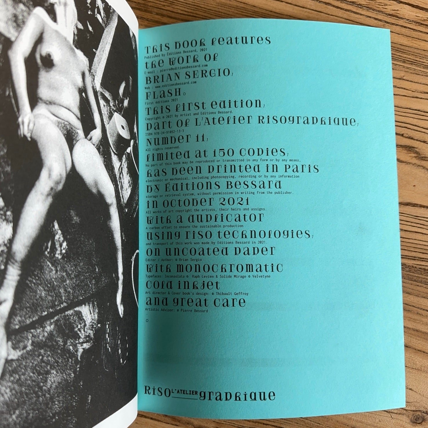 Flash — Brian Sergio, 2021, 1st Edition of 150, The Atelier Risographique / Editions Bessard
