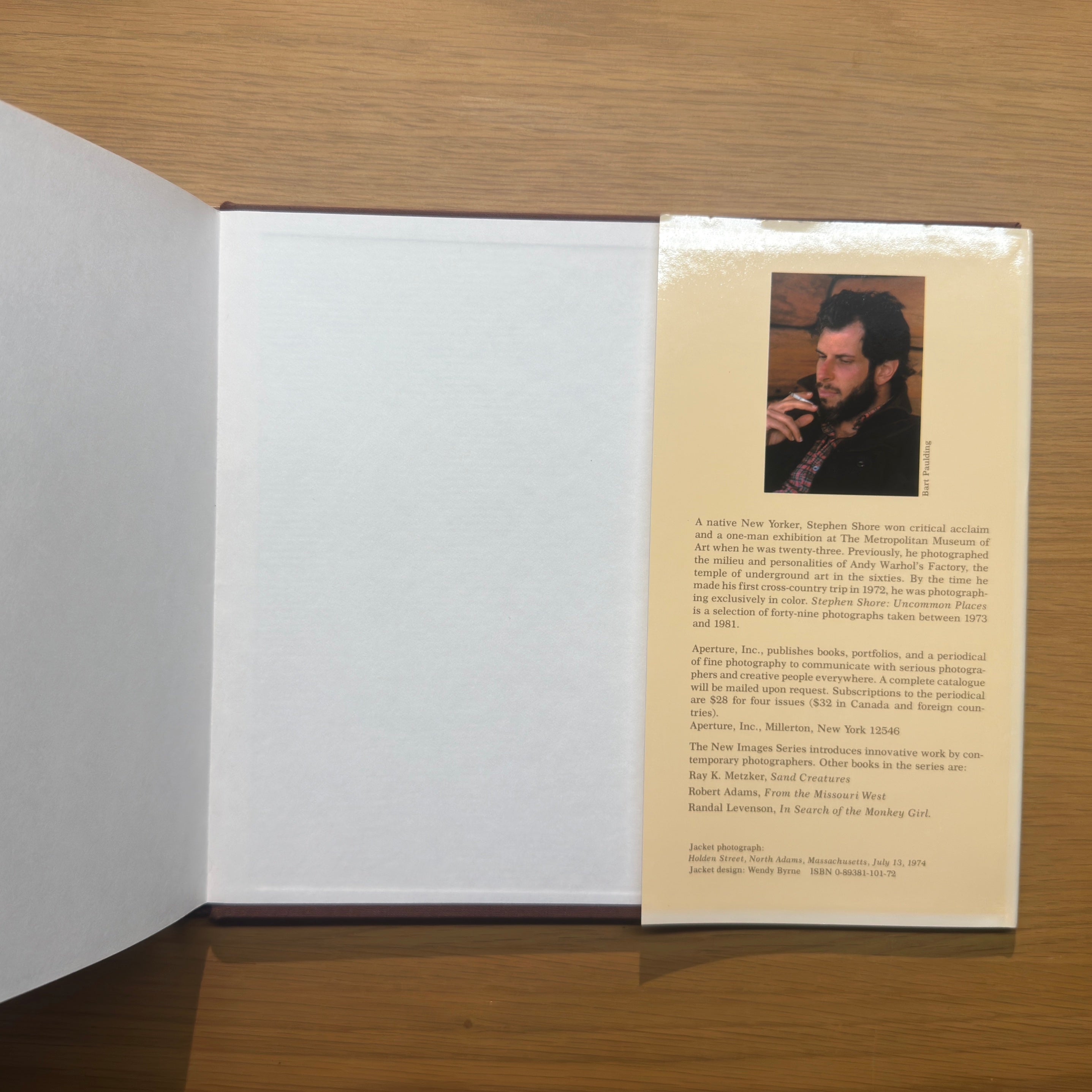 Lieux insolites — Stephen Shore, 1982, première édition avec jaquette