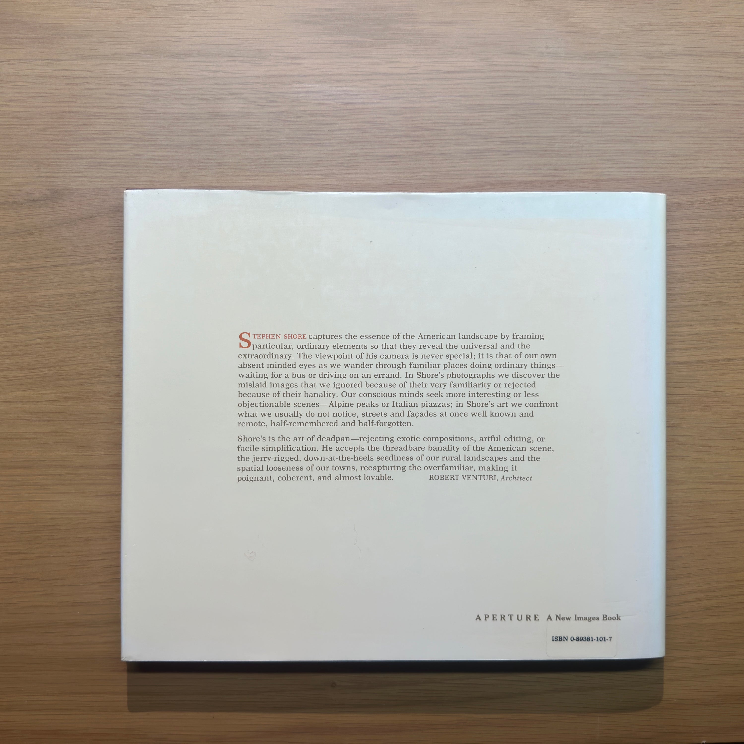 Lieux insolites — Stephen Shore, 1982, première édition avec jaquette