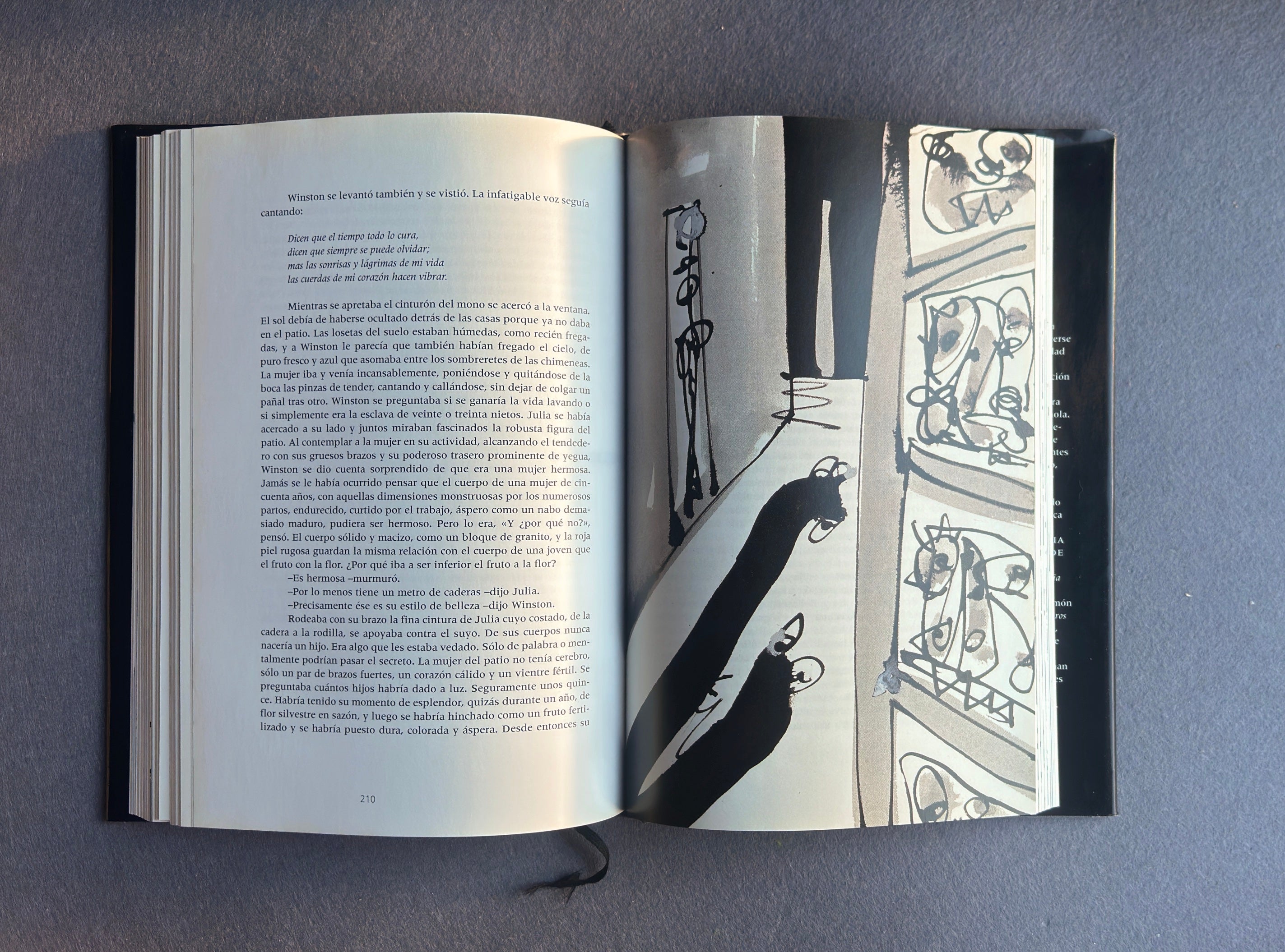 Mil novecientos ochenta y cuatro de George Orwell, ilustrados por Antonio Saura
