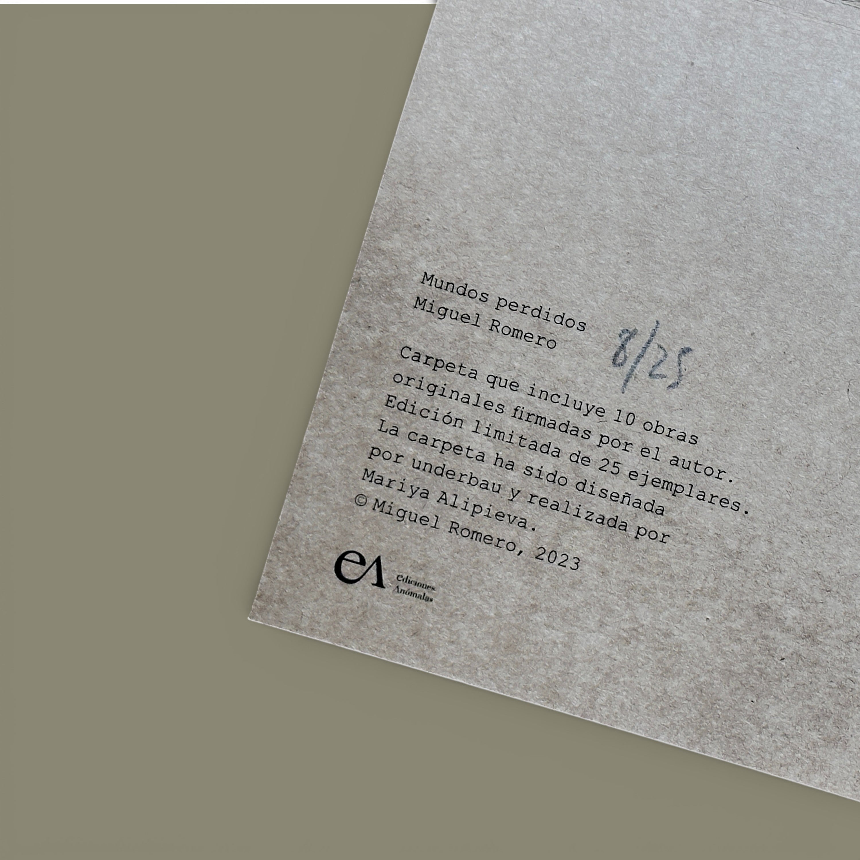 Mundos perdidos — Miguel Romero *firmado (carpeta con diez obras originales)