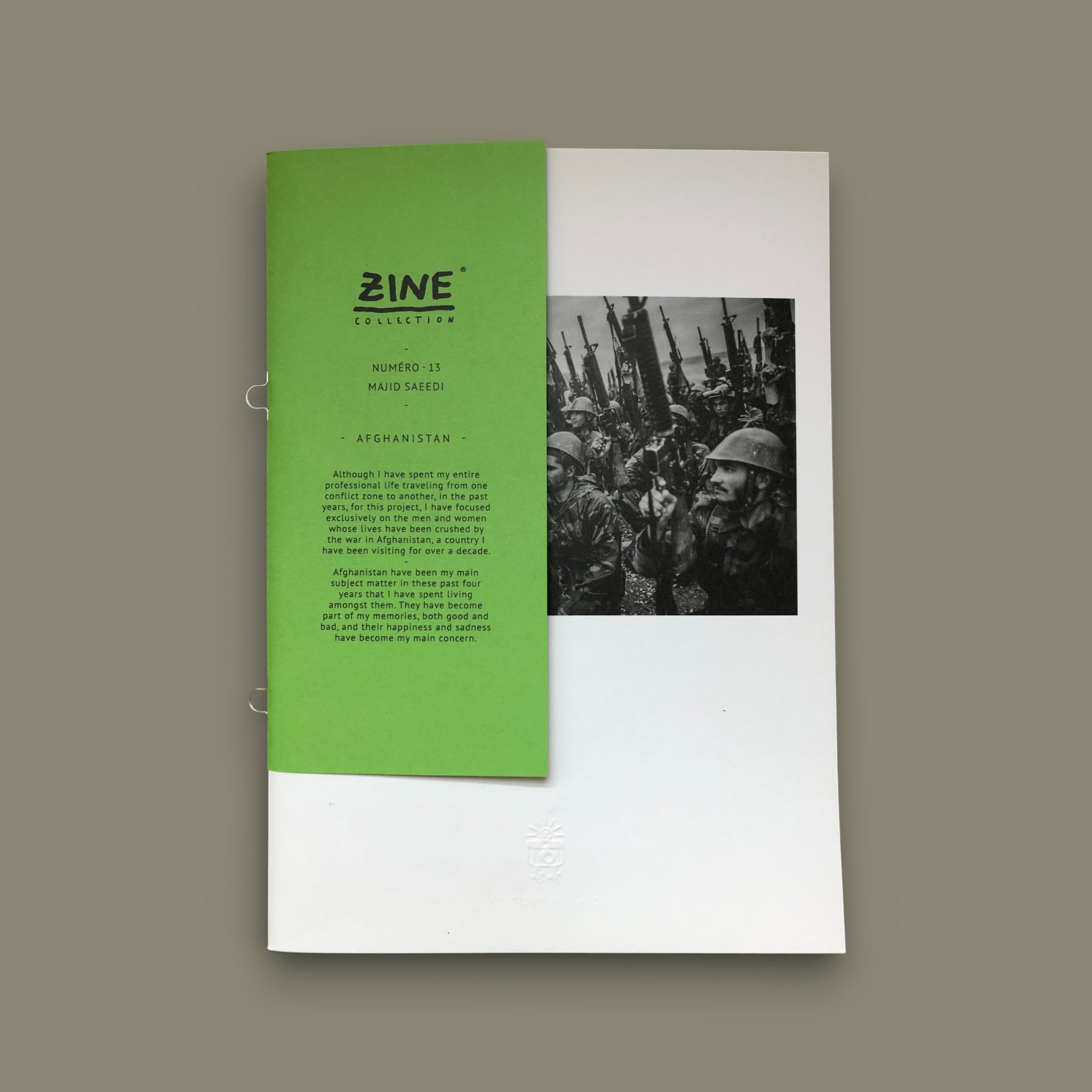 Afghanistan — Majid Saeedi, 2014, Zine Collection N°13, Editions Bessard, Limited Edition of 250 + signed print