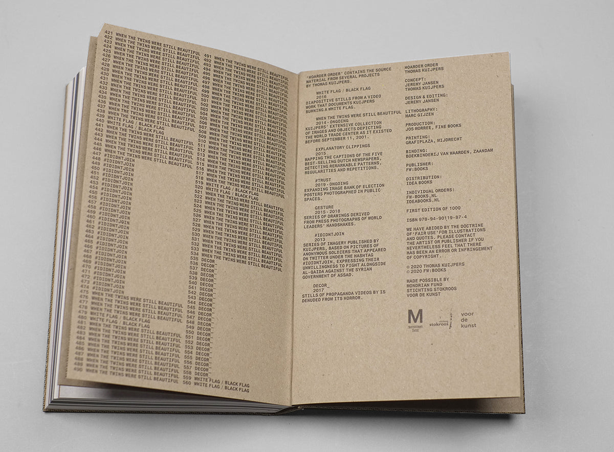 Hoarder Order — Thomas Kuijpers — Fw:Books — 2020