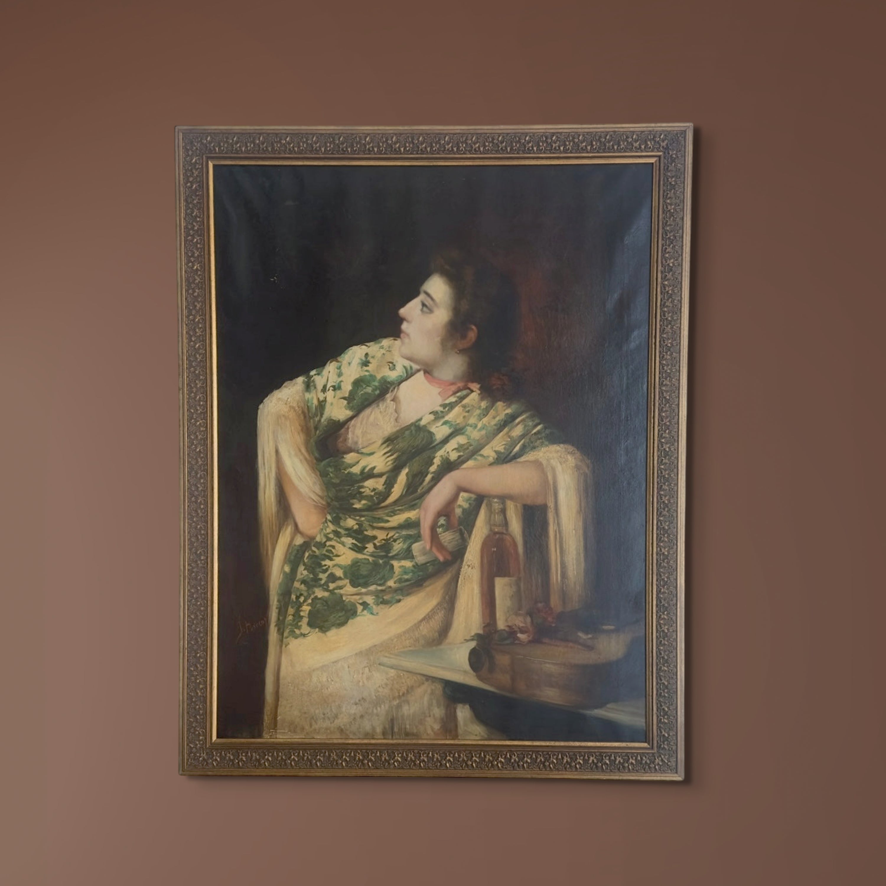 Mujer con Mantón — J. Alarcón, c.1880